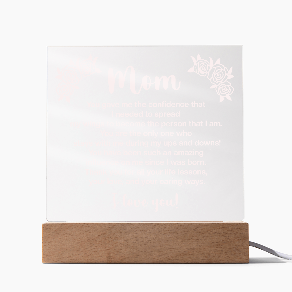 🌹 To My Mom – Thank You for Guiding Me Acrylic Plaque 🌹