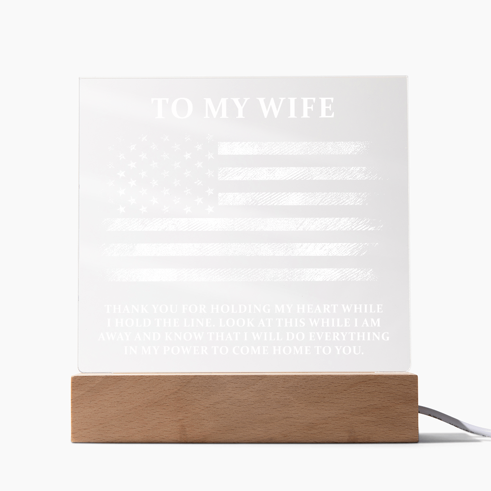 πΊπΈ To My Wife β I'll Always Come Home to You Acrylic Plaque πΊπΈ