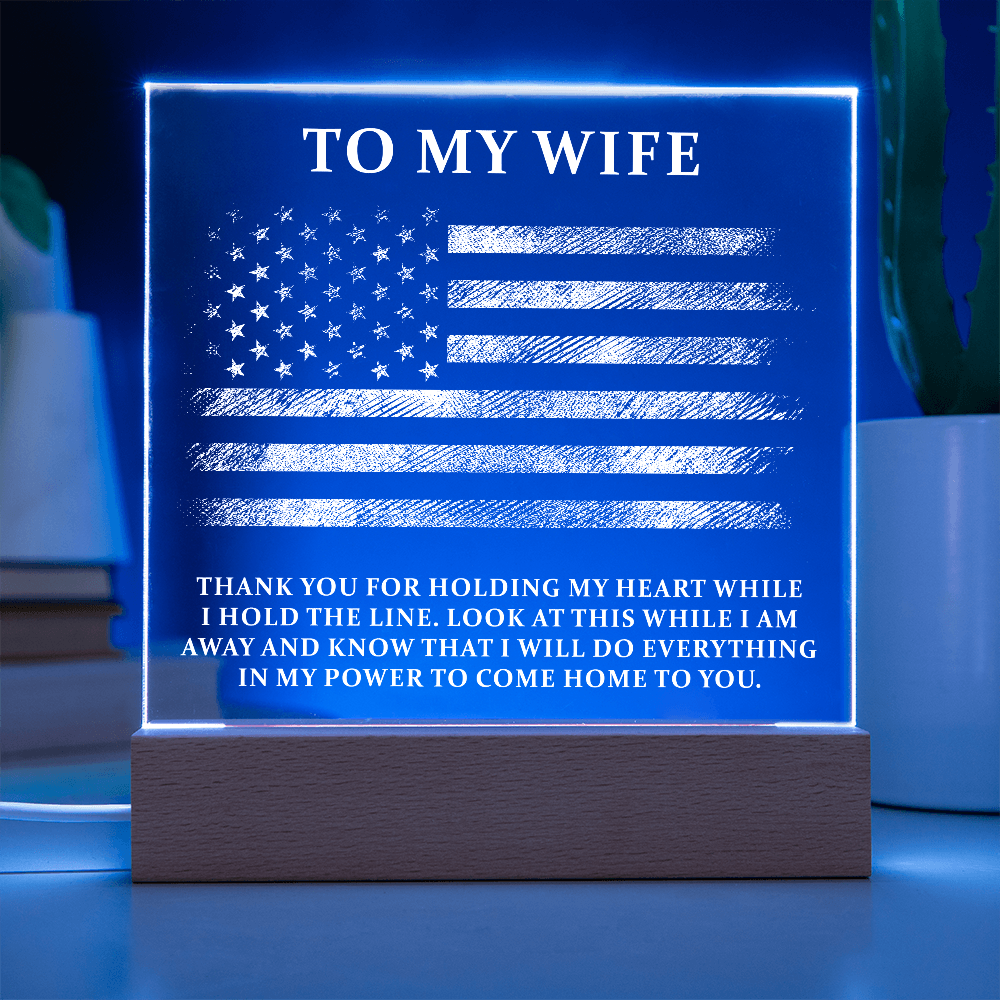 πΊπΈ To My Wife β I'll Always Come Home to You Acrylic Plaque πΊπΈ