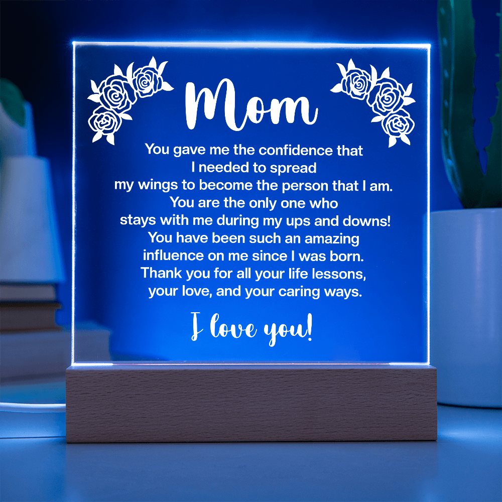 🌹 To My Mom – Thank You for Guiding Me Acrylic Plaque 🌹