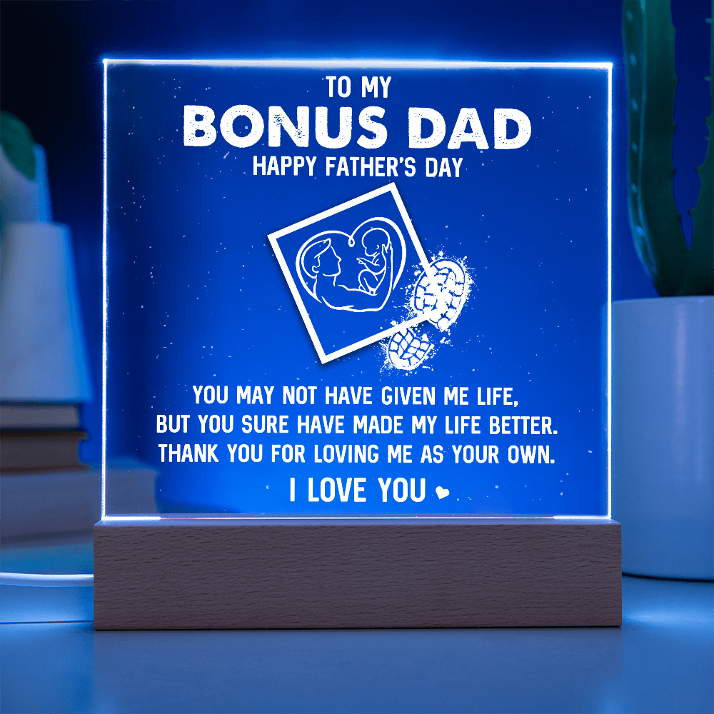 π To My Bonus Dad β Father's Day Acrylic Plaque π