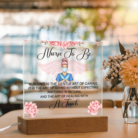 🌺 Nurse Appreciation – Gentle Wings of Care Acrylic Plaque 🌺