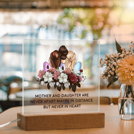 🌷 Mother & Daughter – Never Apart Acrylic Plaque 🌷