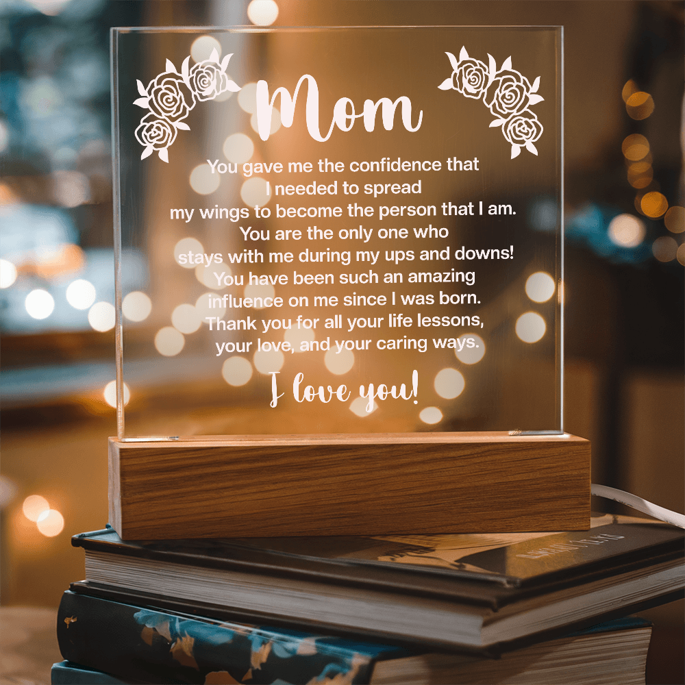 🌹 To My Mom – Thank You for Guiding Me Acrylic Plaque 🌹