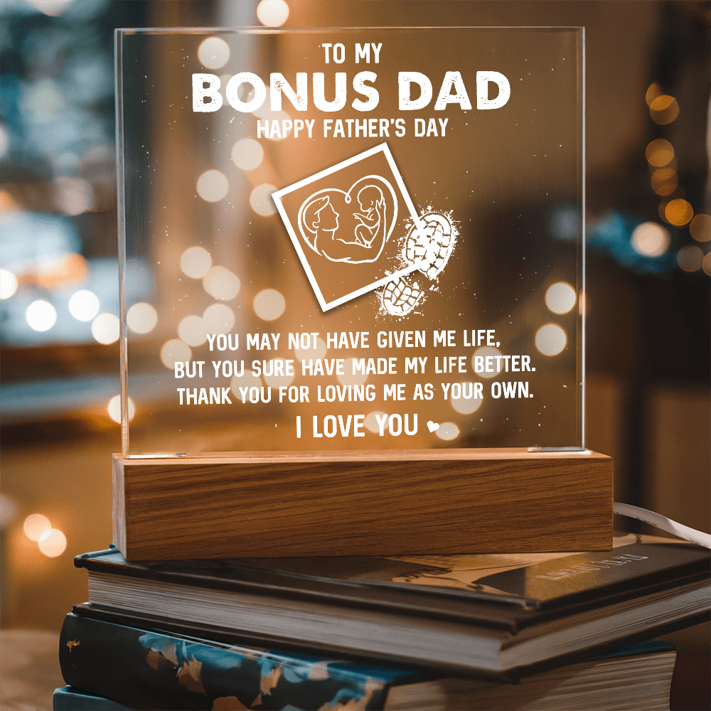 π To My Bonus Dad β Father's Day Acrylic Plaque π