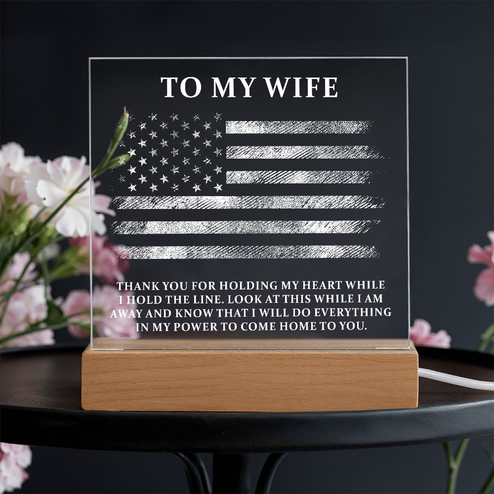 πΊπΈ To My Wife β I'll Always Come Home to You Acrylic Plaque πΊπΈ