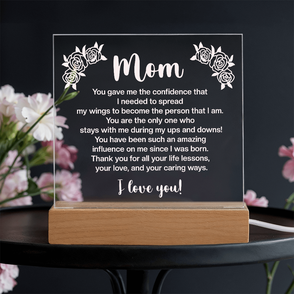 🌹 To My Mom – Thank You for Guiding Me Acrylic Plaque 🌹