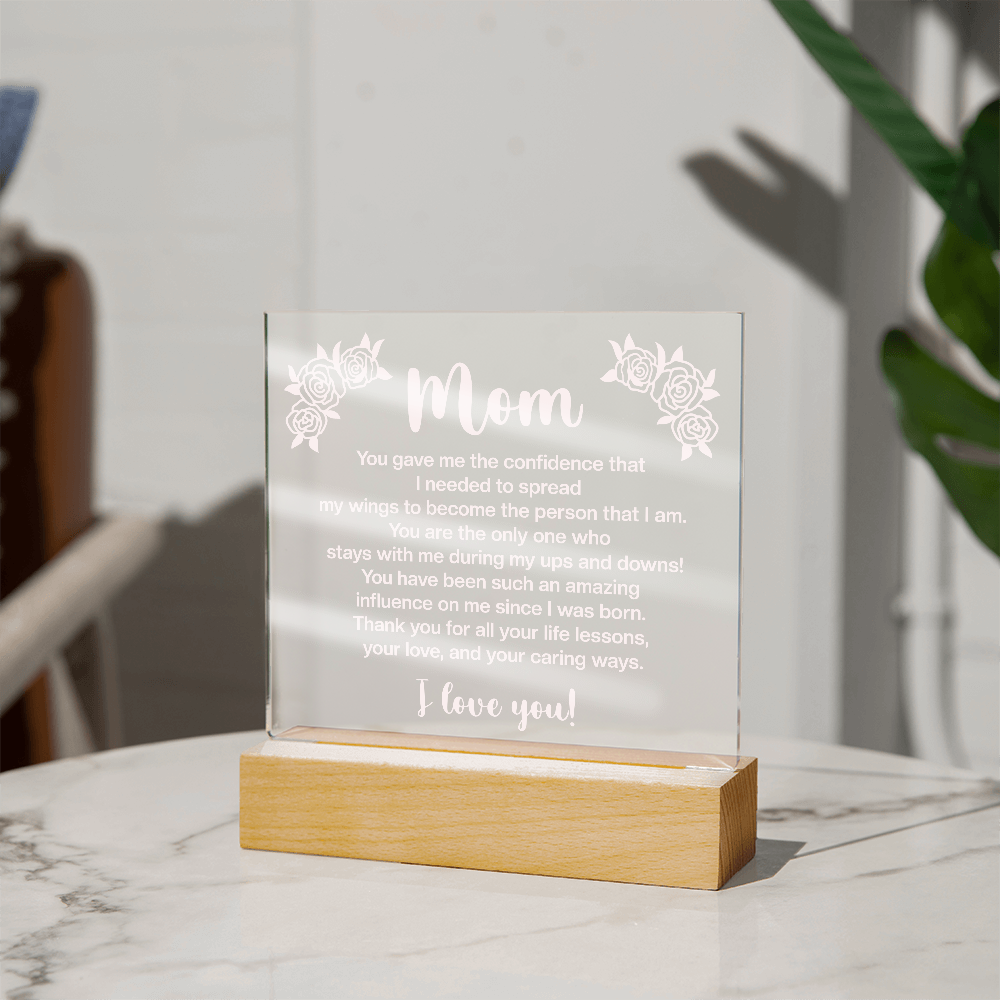 🌹 To My Mom – Thank You for Guiding Me Acrylic Plaque 🌹