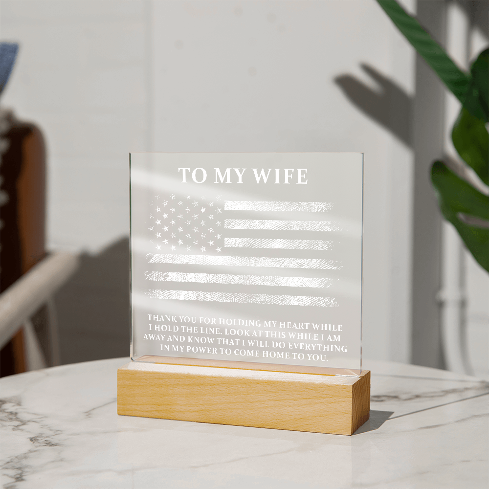 πΊπΈ To My Wife β I'll Always Come Home to You Acrylic Plaque πΊπΈ