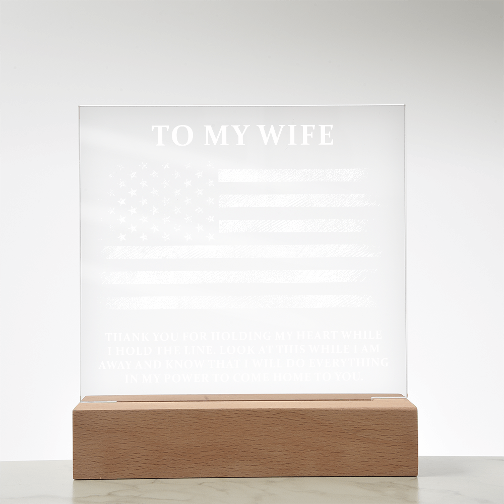 πΊπΈ To My Wife β I'll Always Come Home to You Acrylic Plaque πΊπΈ