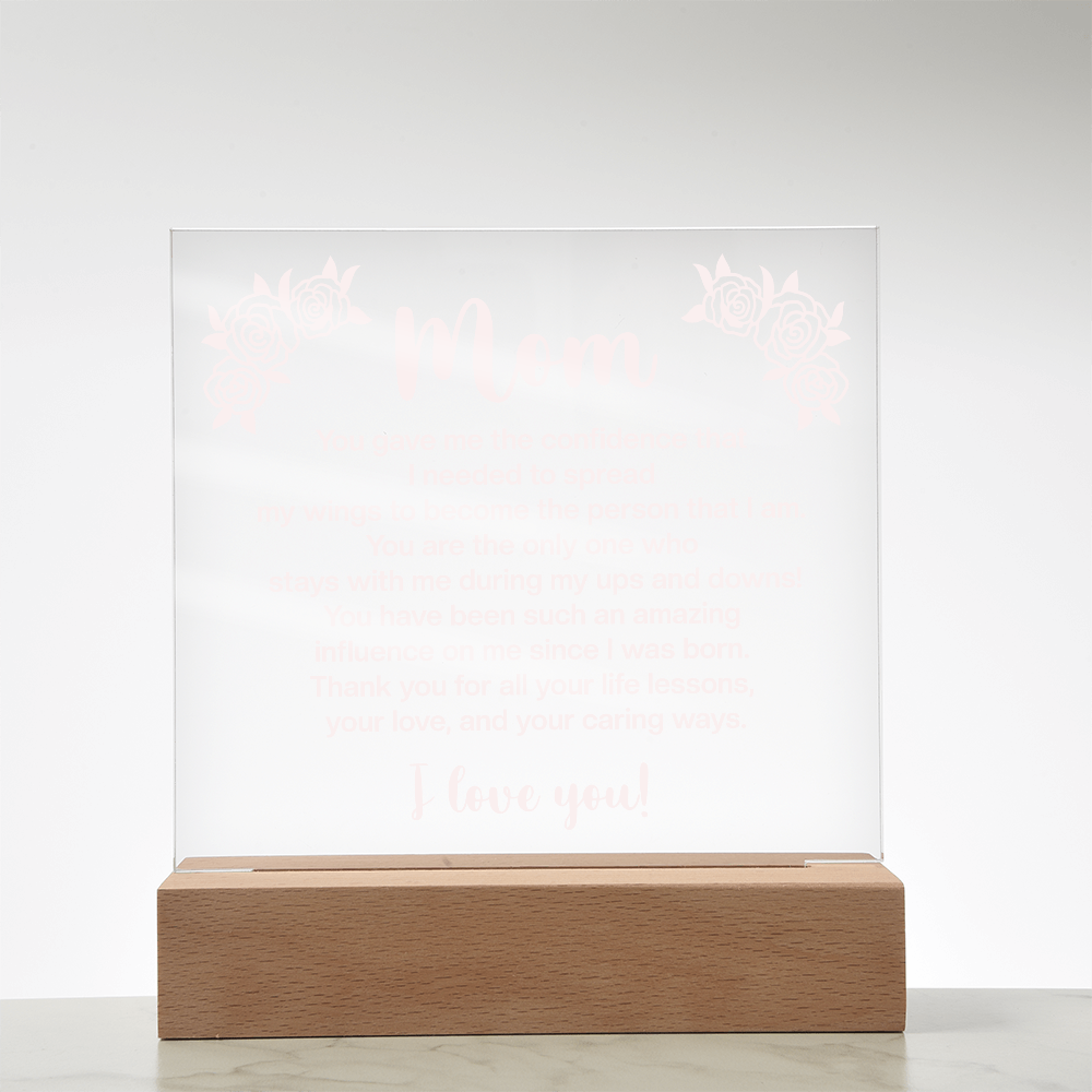 🌹 To My Mom – Thank You for Guiding Me Acrylic Plaque 🌹