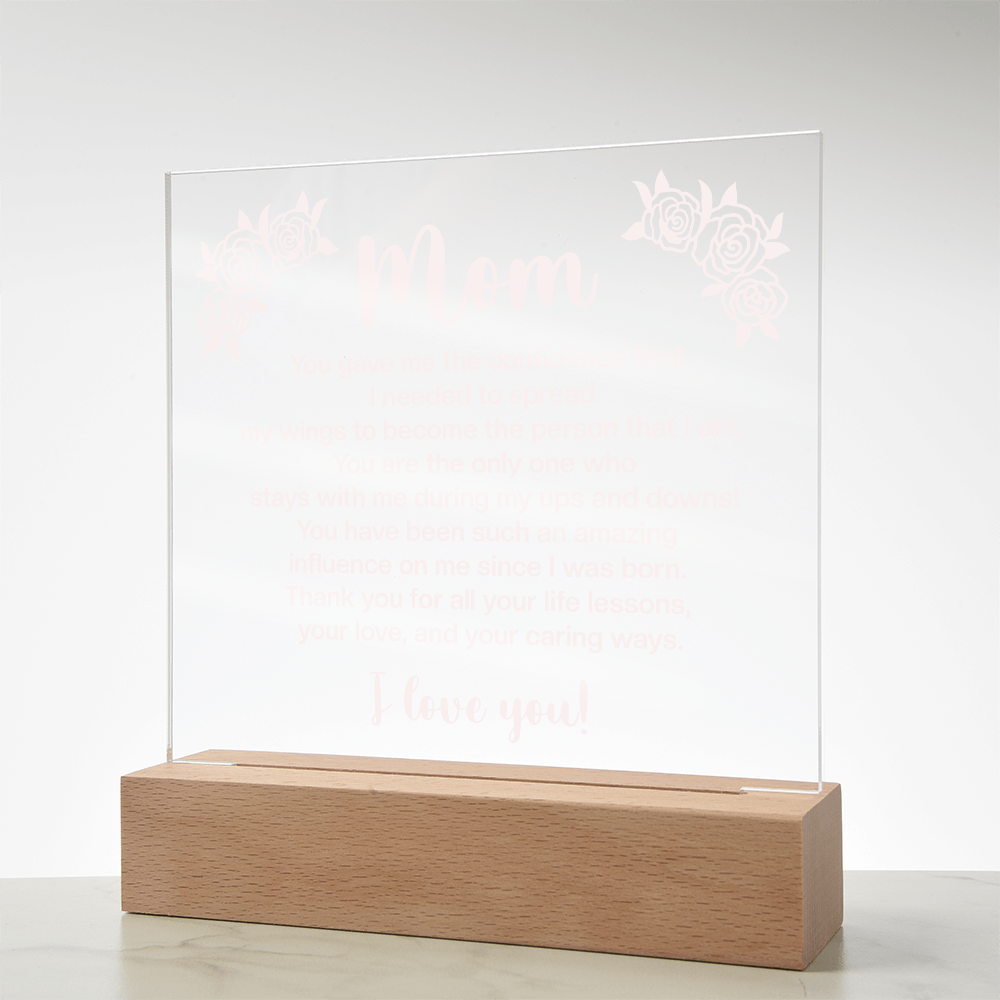 🌹 To My Mom – Thank You for Guiding Me Acrylic Plaque 🌹