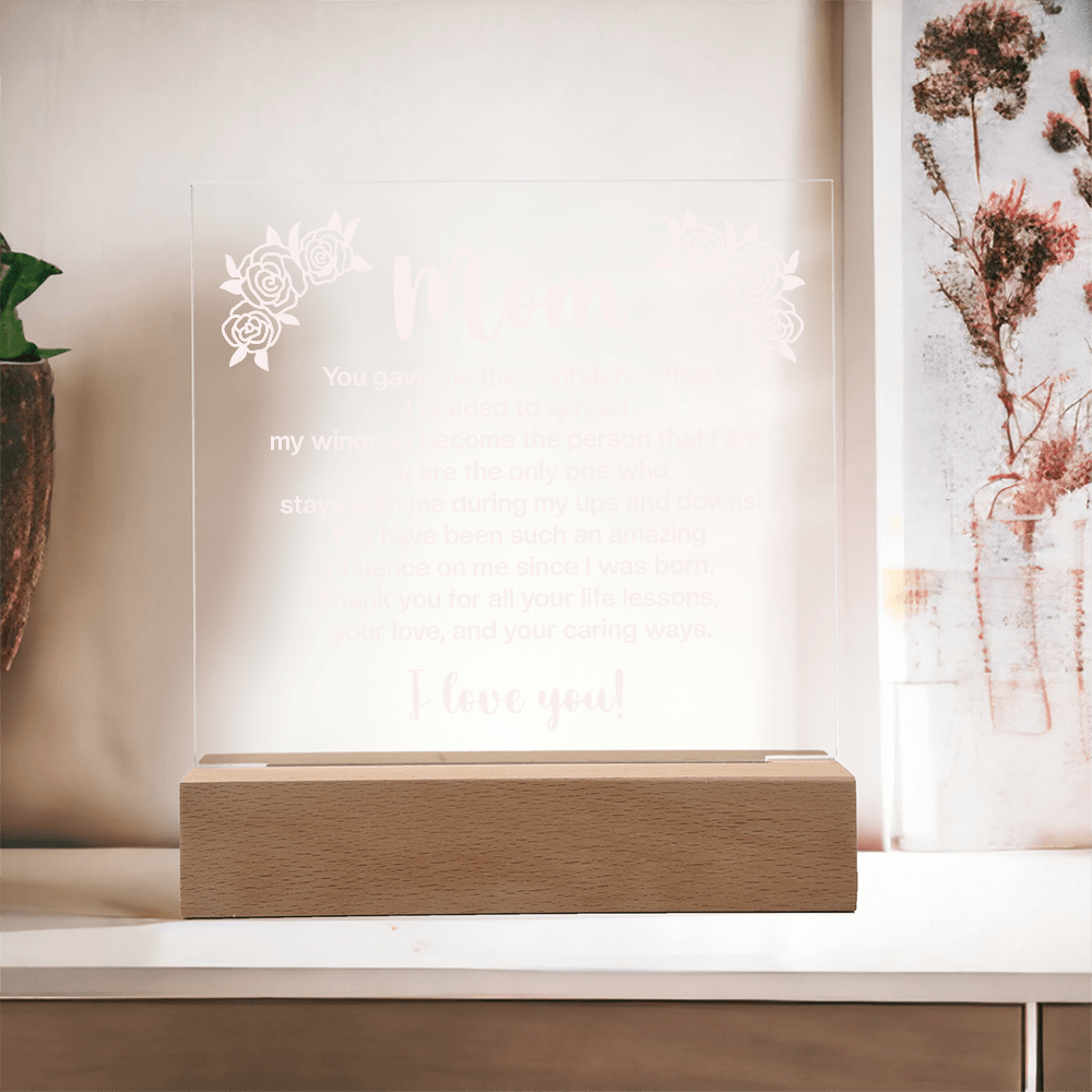 🌹 To My Mom – Thank You for Guiding Me Acrylic Plaque 🌹
