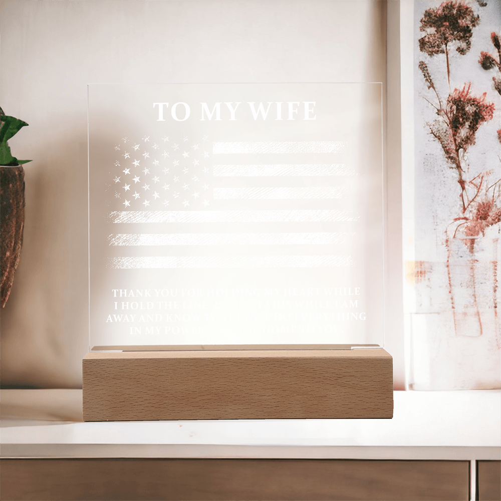 πΊπΈ To My Wife β I'll Always Come Home to You Acrylic Plaque πΊπΈ