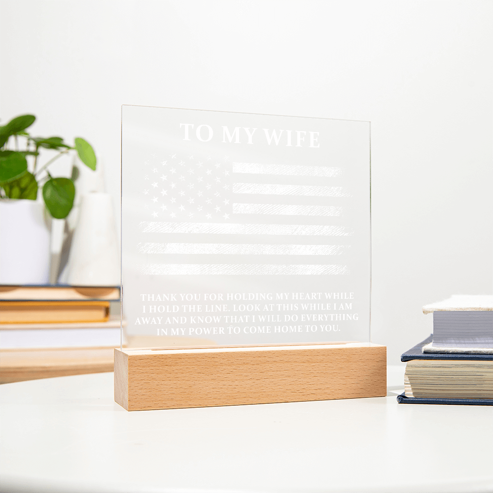 πΊπΈ To My Wife β I'll Always Come Home to You Acrylic Plaque πΊπΈ