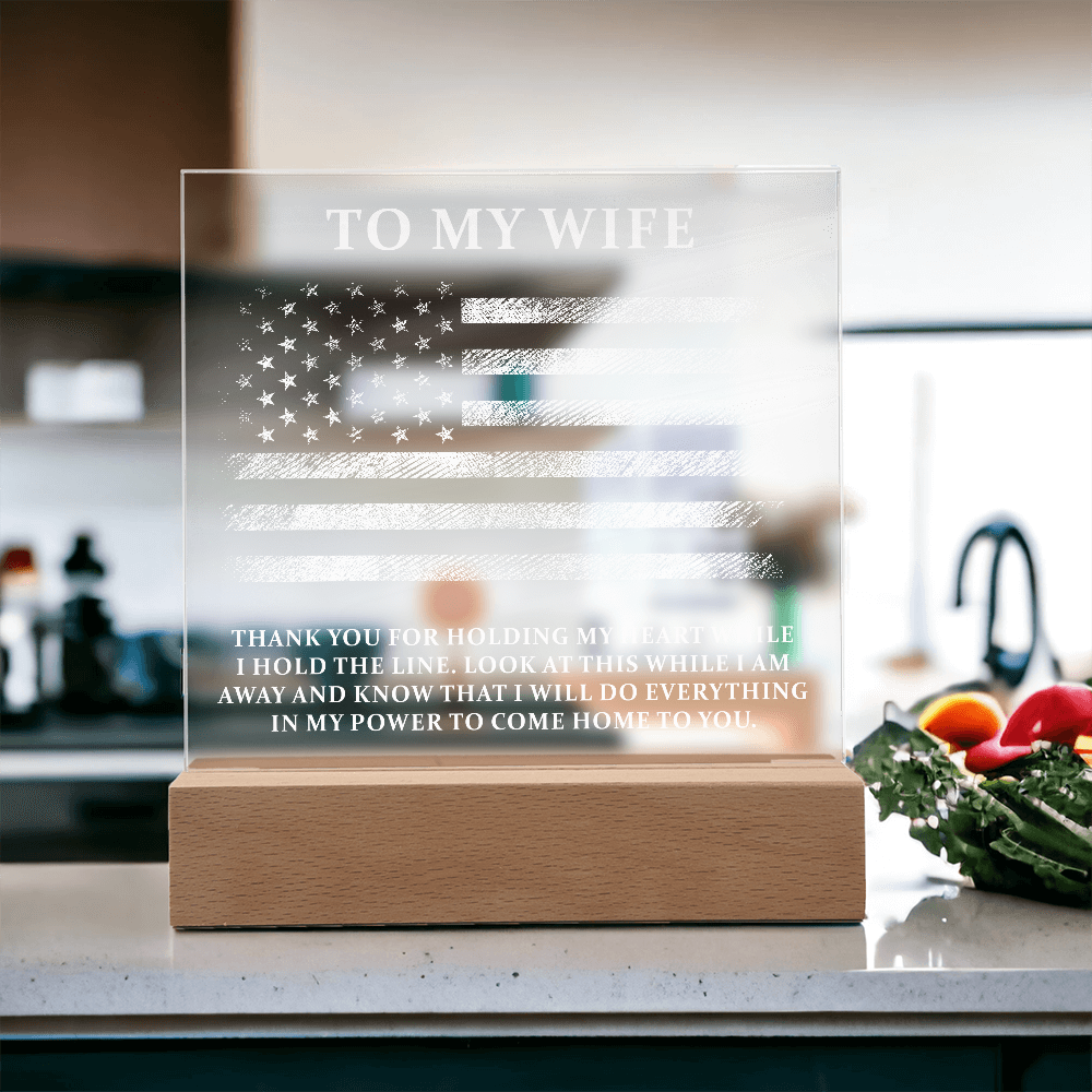 πΊπΈ To My Wife β I'll Always Come Home to You Acrylic Plaque πΊπΈ