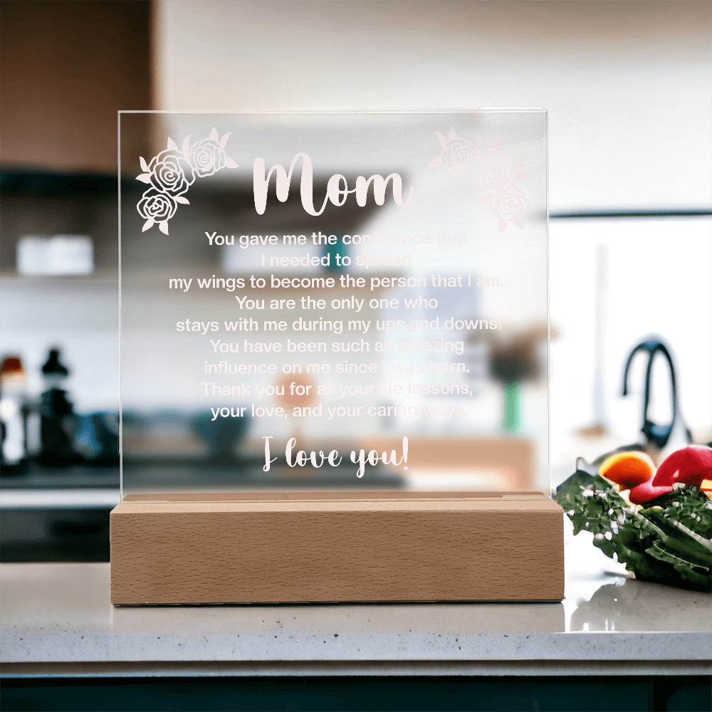 🌹 To My Mom – Thank You for Guiding Me Acrylic Plaque 🌹