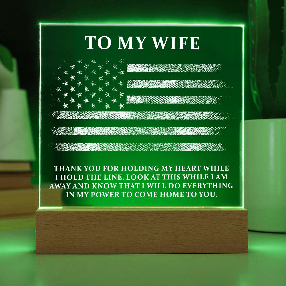 πΊπΈ To My Wife β I'll Always Come Home to You Acrylic Plaque πΊπΈ