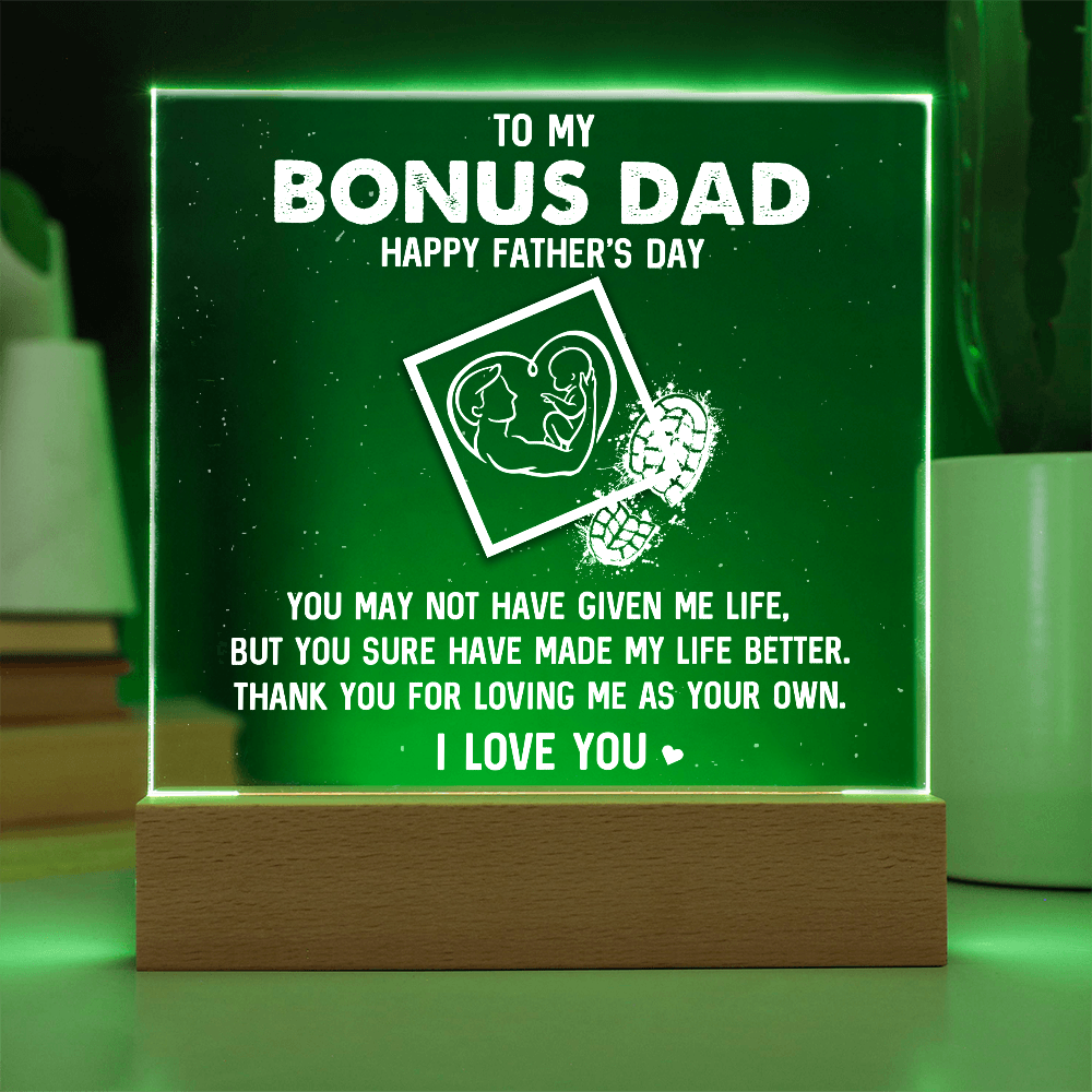 π To My Bonus Dad β Father's Day Acrylic Plaque π