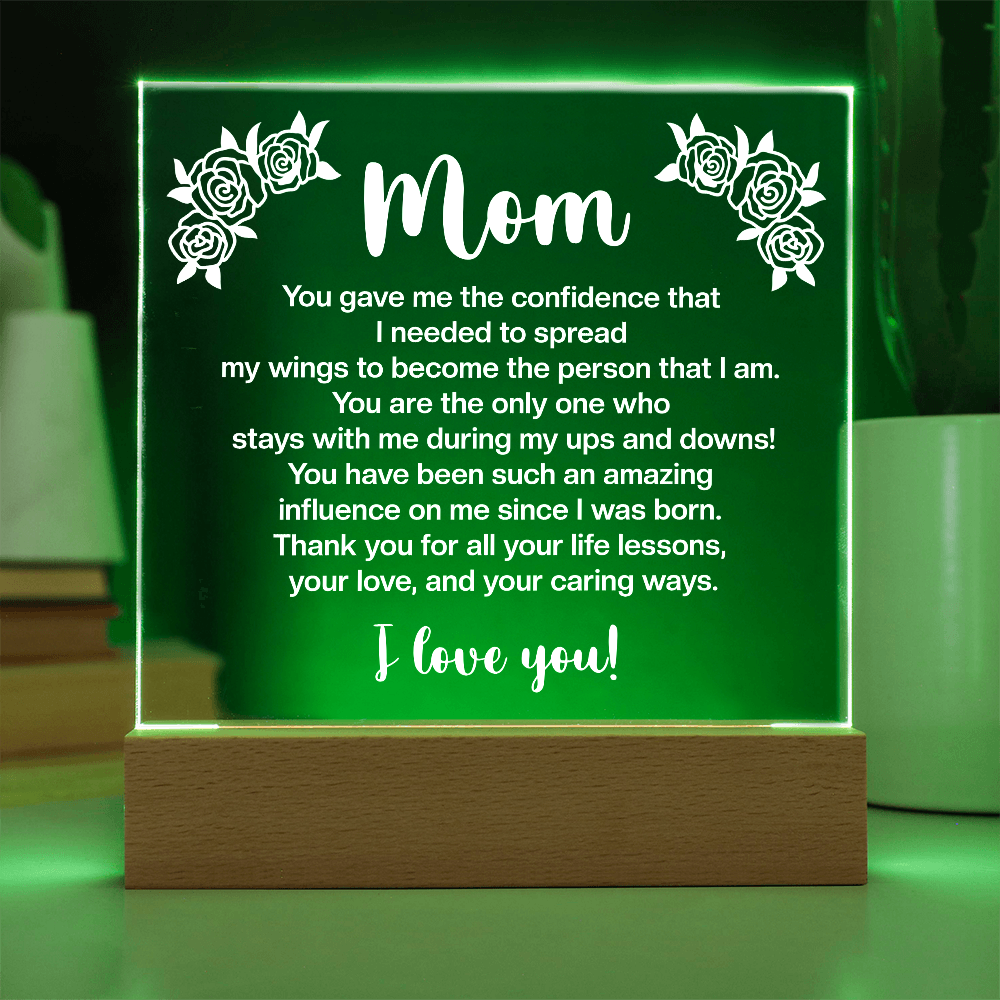 🌹 To My Mom – Thank You for Guiding Me Acrylic Plaque 🌹