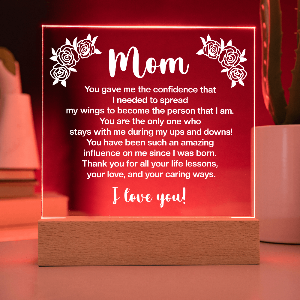 🌹 To My Mom – Thank You for Guiding Me Acrylic Plaque 🌹