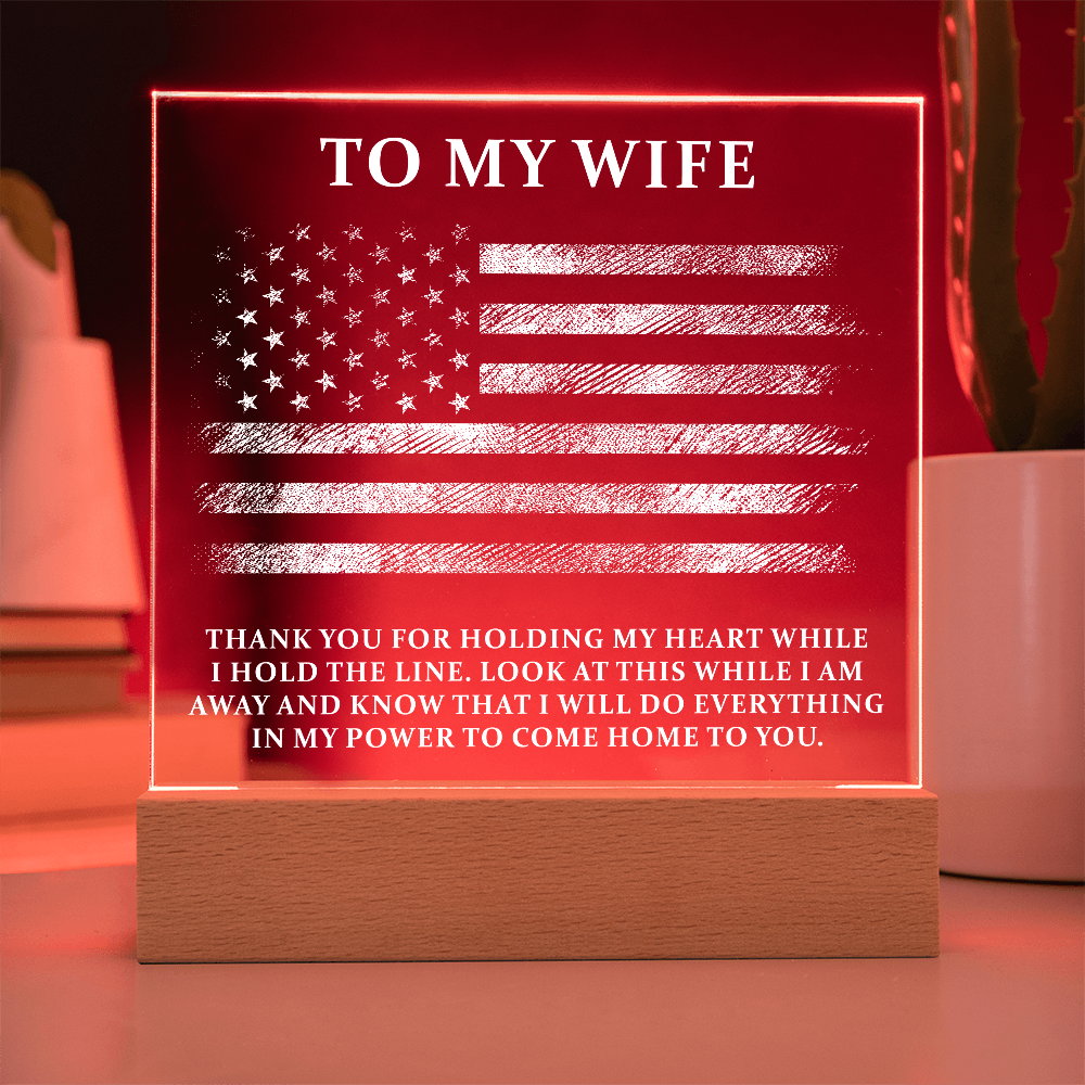 πΊπΈ To My Wife β I'll Always Come Home to You Acrylic Plaque πΊπΈ