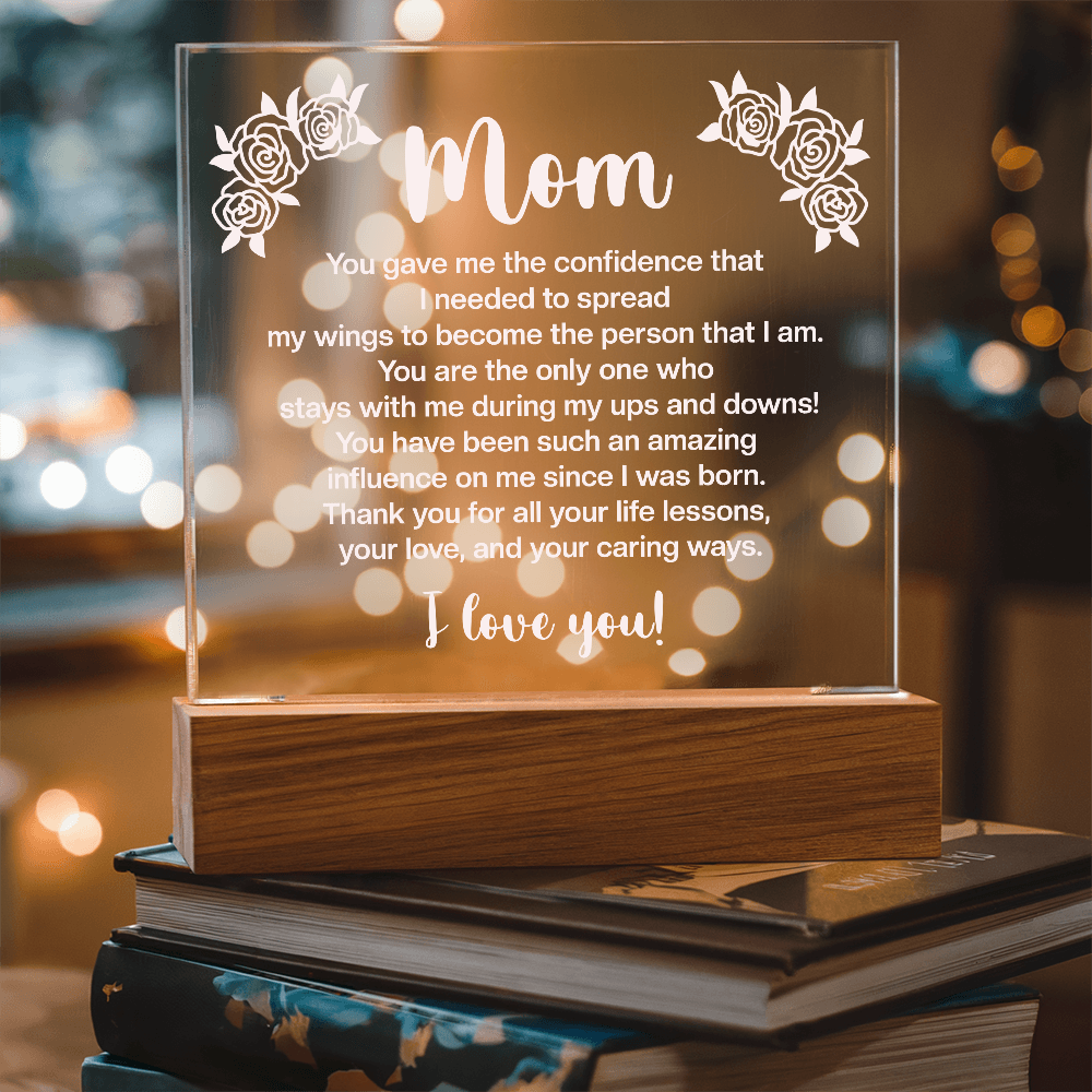 🌹 To My Mom – Thank You for Guiding Me Acrylic Plaque 🌹
