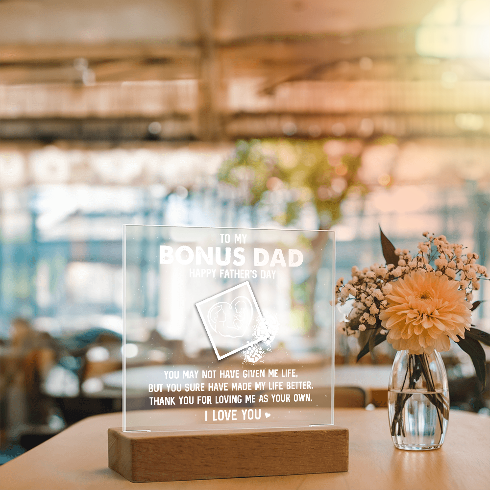 π To My Bonus Dad β Father's Day Acrylic Plaque π