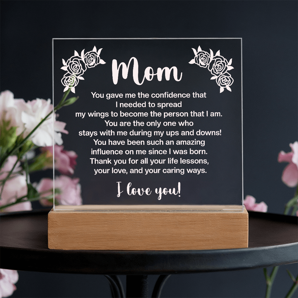 🌹 To My Mom – Thank You for Guiding Me Acrylic Plaque 🌹