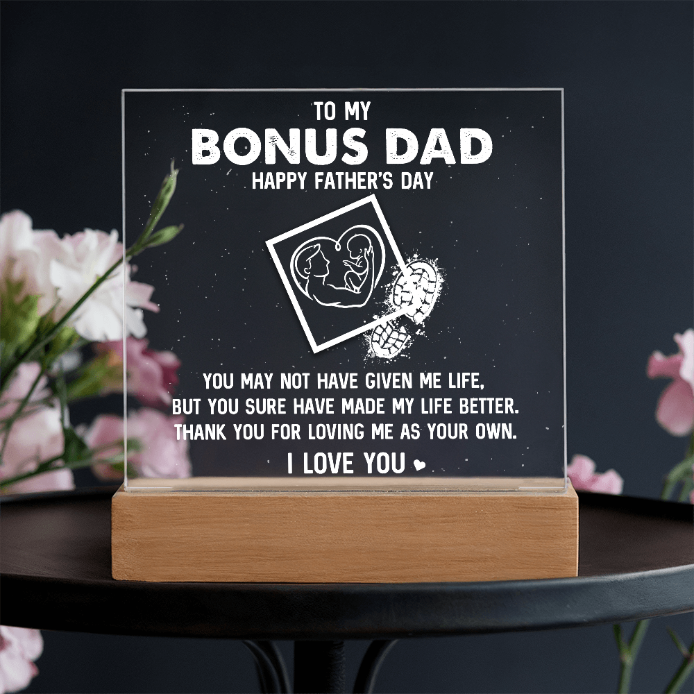 π To My Bonus Dad β Father's Day Acrylic Plaque π