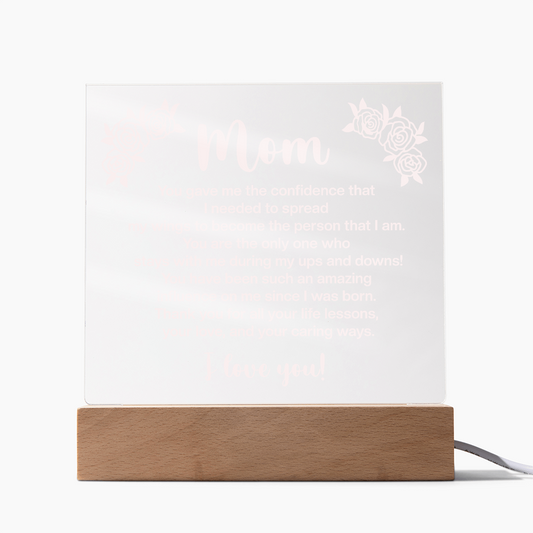 🌹 To My Mom – Thank You for Guiding Me Acrylic Plaque 🌹