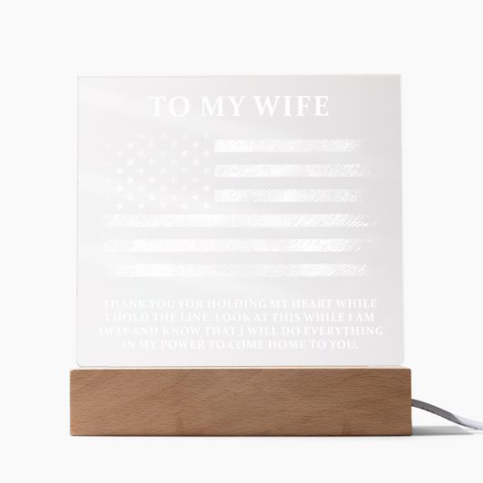 🇺🇸 To My Wife – I'll Always Come Home to You Acrylic Plaque 🇺🇸