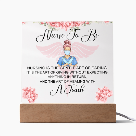 🌺 Nurse Appreciation – Gentle Wings of Care Acrylic Plaque 🌺