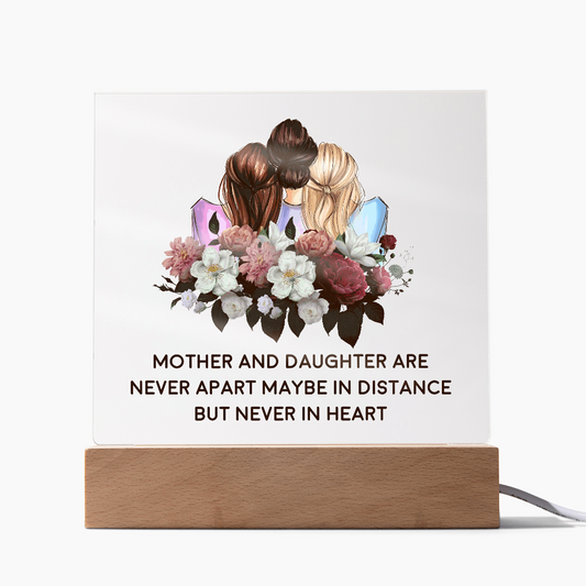 🌷 Mother & Daughter – Never Apart Acrylic Plaque 🌷