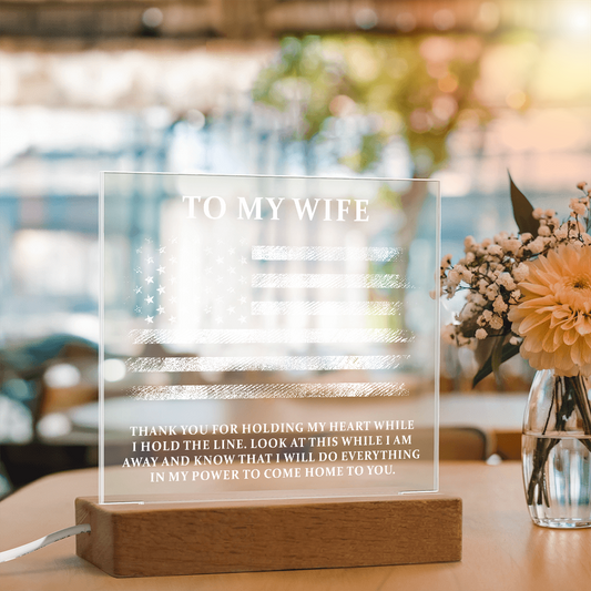 🇺🇸 To My Wife – I'll Always Come Home to You Acrylic Plaque 🇺🇸
