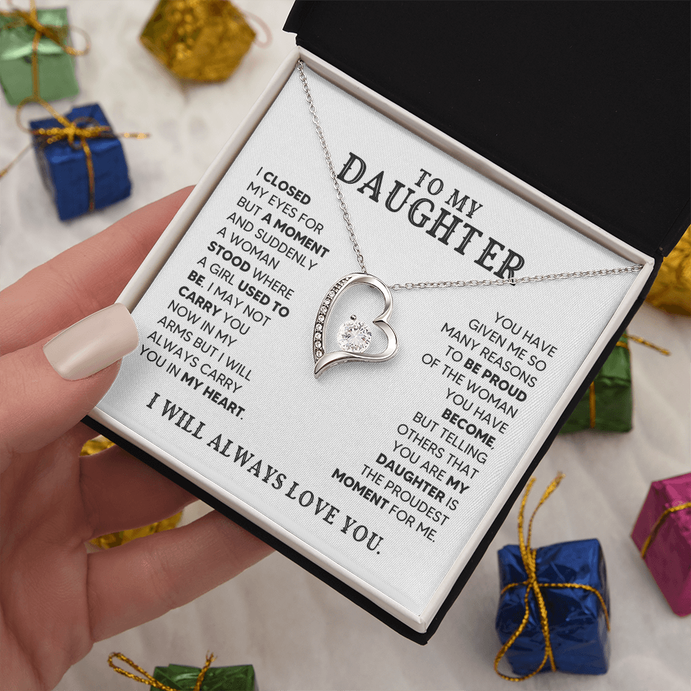 🖤 To My Daughter - Forever Love Necklace Gift