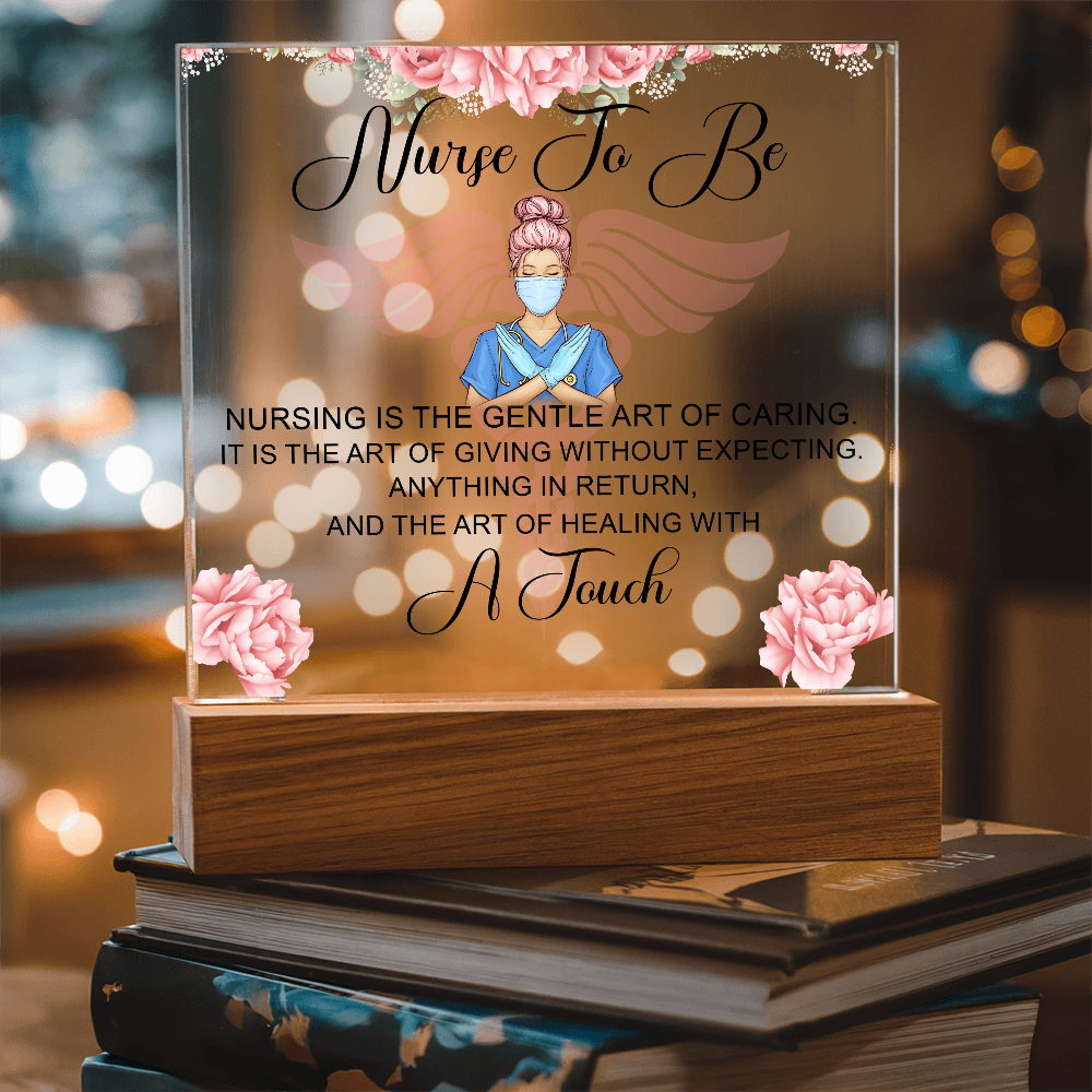 🌺 Nurse Appreciation – Gentle Wings of Care Acrylic Plaque 🌺