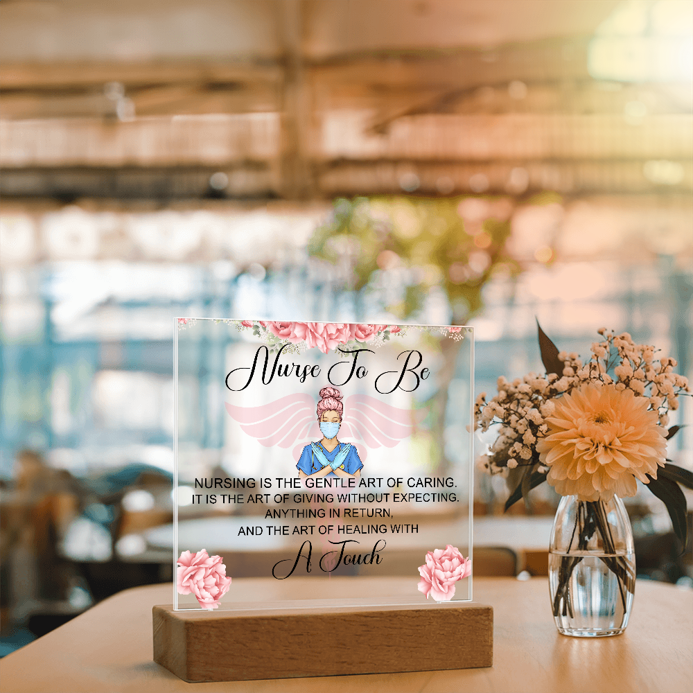 🌺 Nurse Appreciation – Gentle Wings of Care Acrylic Plaque 🌺
